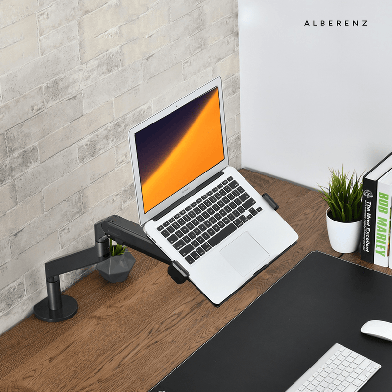 Alberenz® bras pour ordinateur portable à ressort à gaz - gris foncé