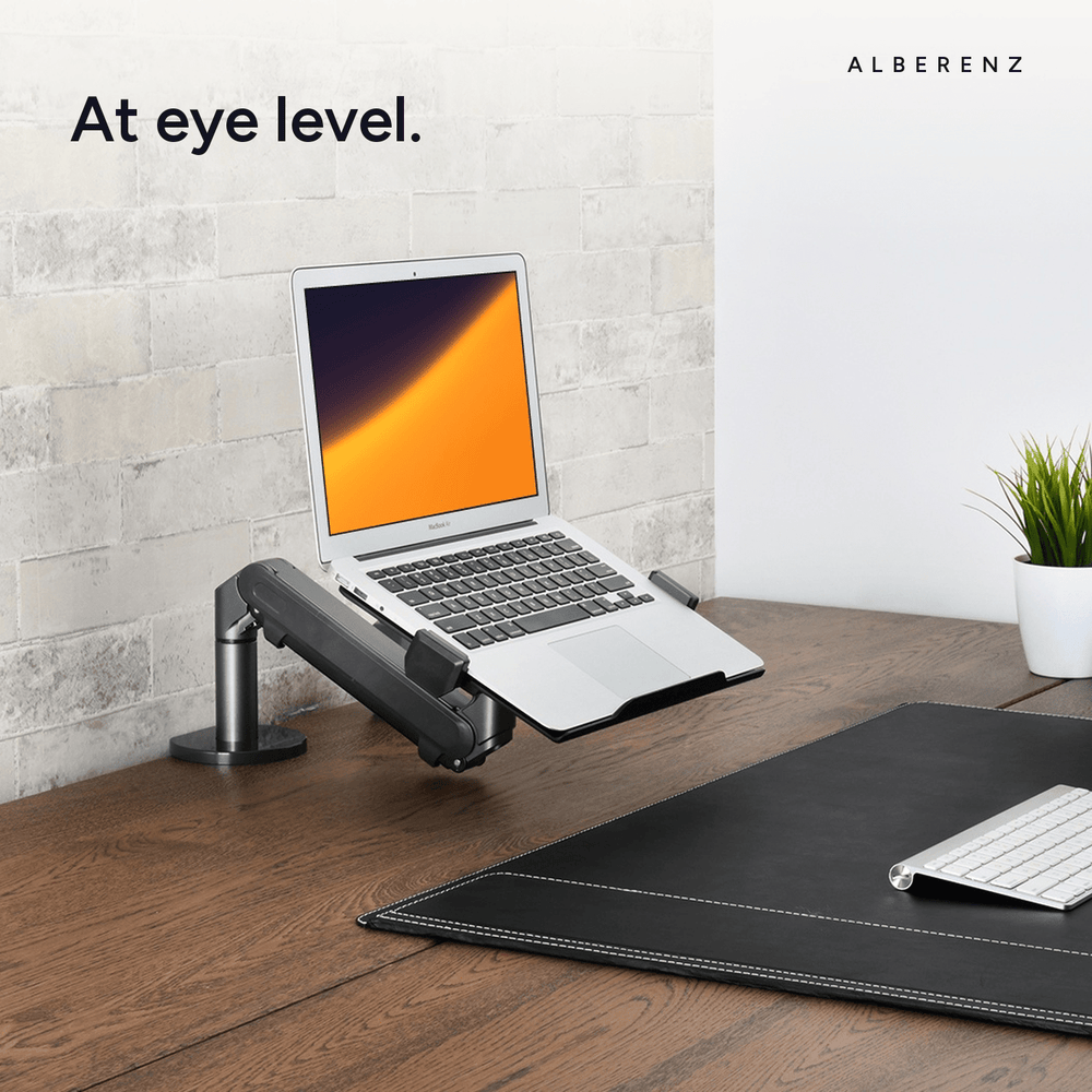 Alberenz® bras pour ordinateur portable à ressort à gaz - gris foncé