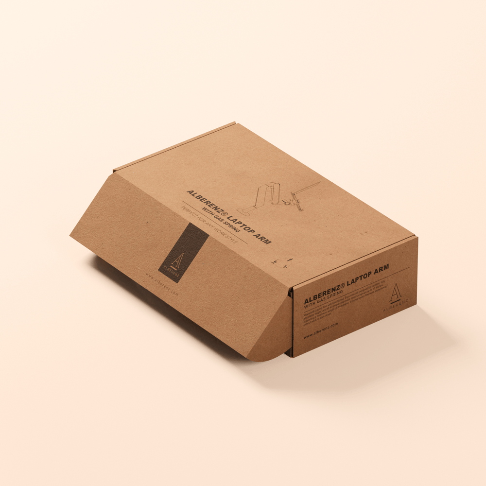 Alberenz® Ramię do laptopa z gazową sprężyną, srebrne