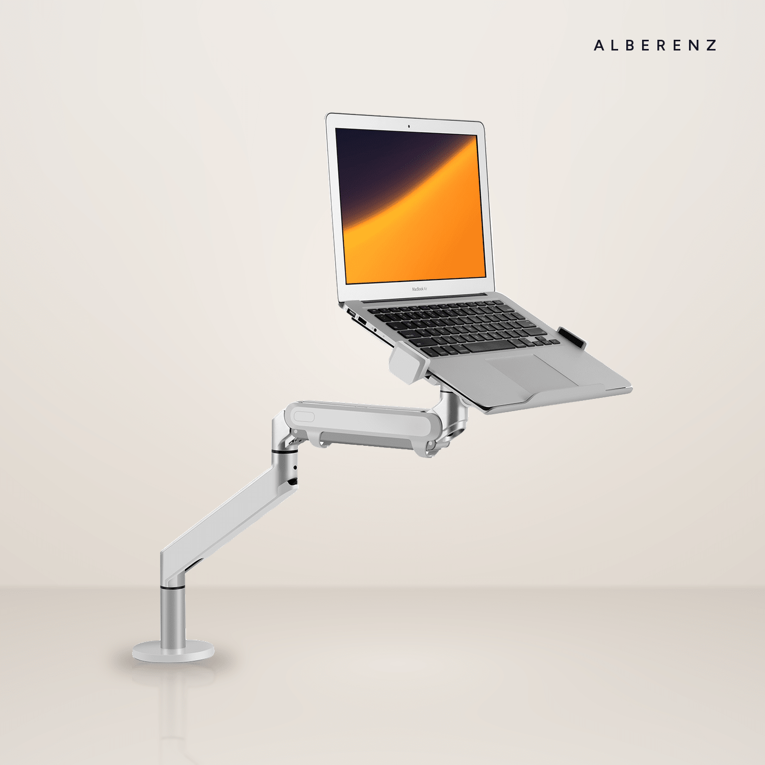 Alberenz® Laptop Arm Gas Spring Silver - Alberenz - Monitor mount