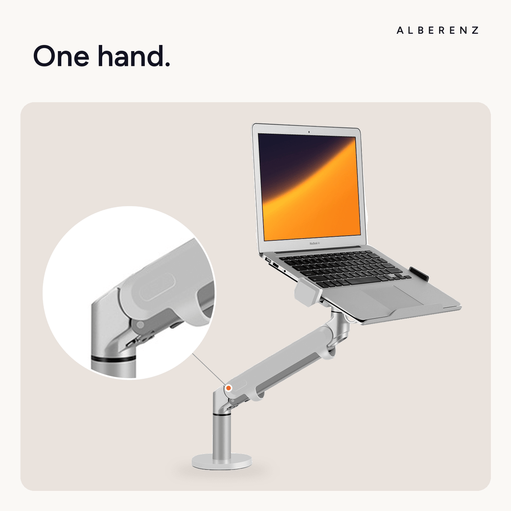 Alberenz® Laptop Aarm Gasfeder Sëlwer