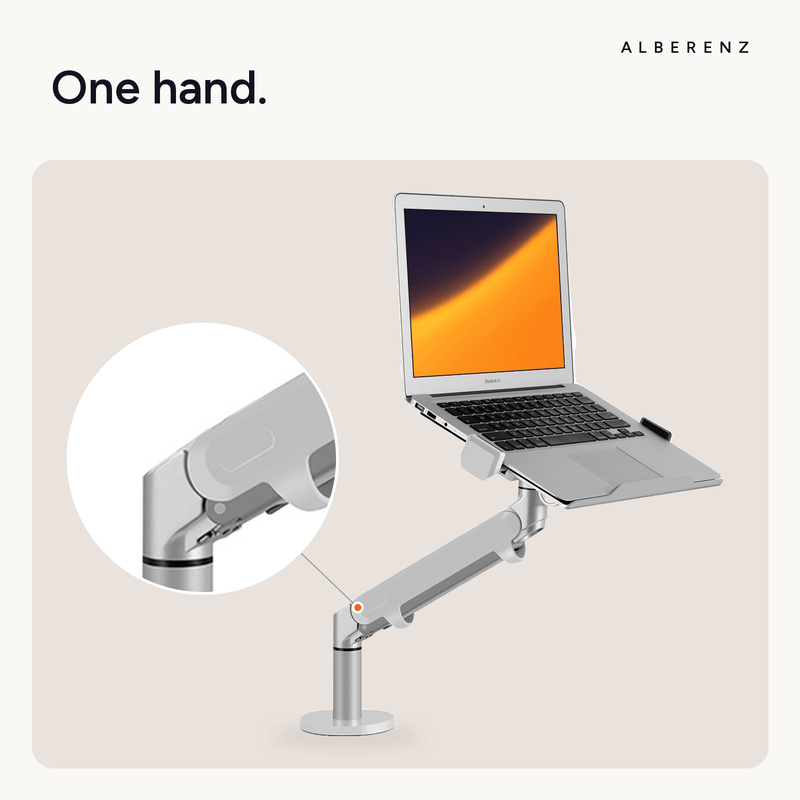 Alberenz® Laptop Aarm Gasfeder Sëlwer