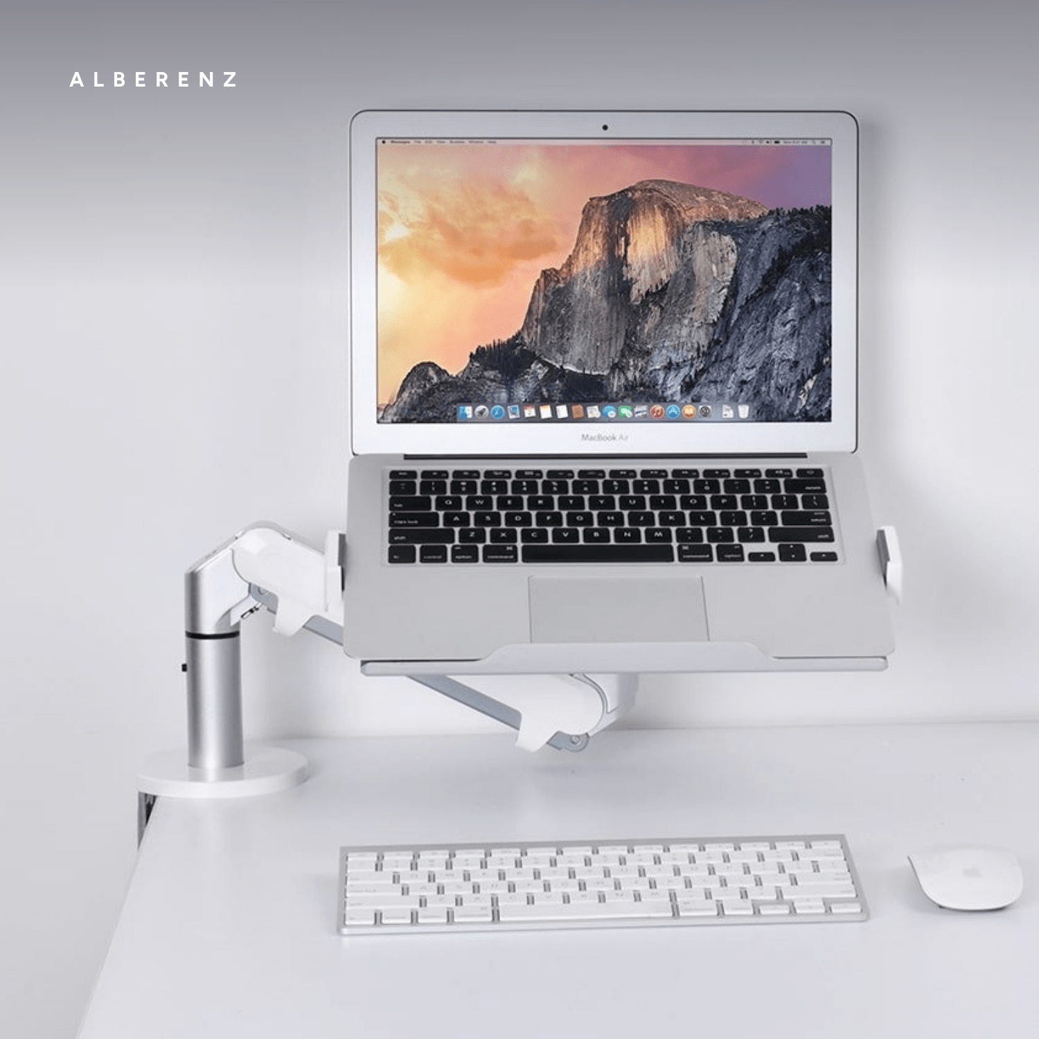 Alberenz® Laptop Arm Gas Spring Silver - Alberenz - Monitor mount