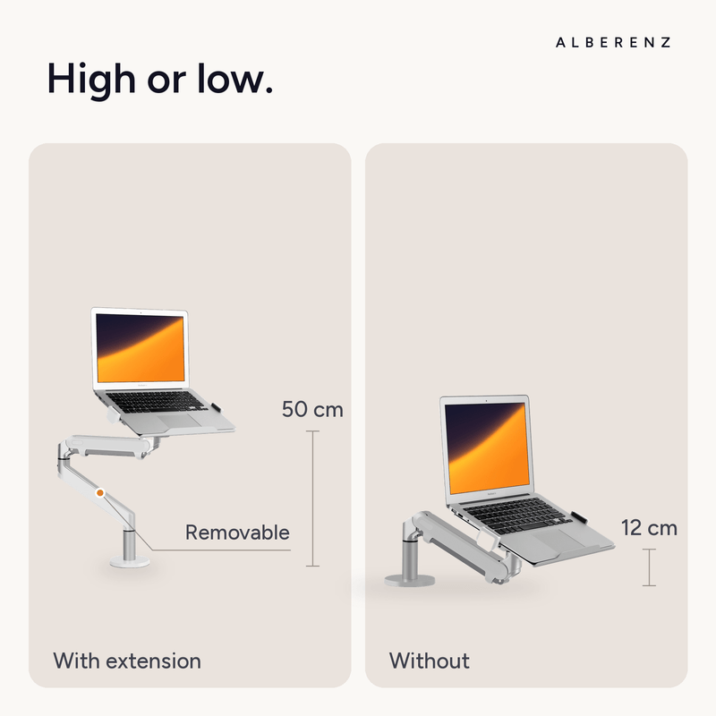 Alberenz® Laptop Aarm Gasfeder Sëlwer