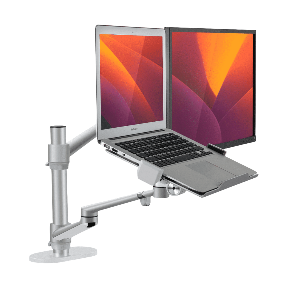 Alberenz® Laptop- och bildskärmsarm, silver