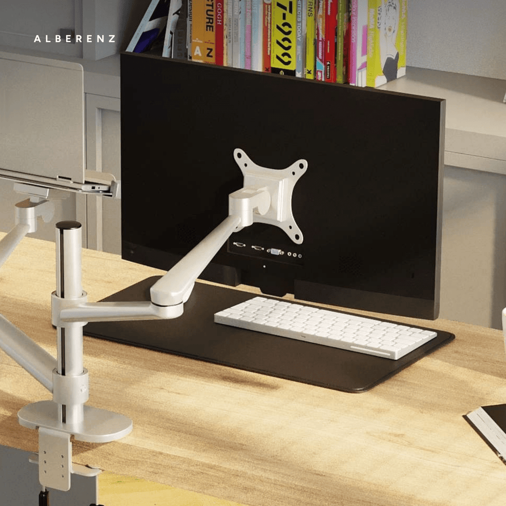 Alberenz® Brazo para portátil y monitor, plateado