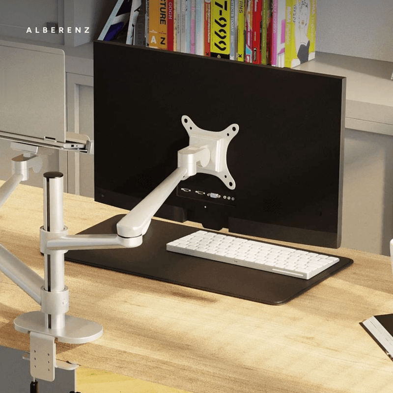 Alberenz® Brazo para portátil y monitor, plateado
