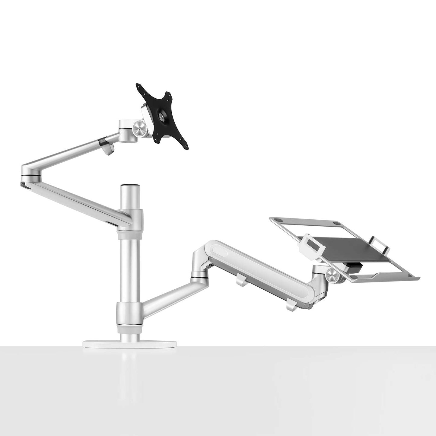 Alberenz laptop monitor arm with gas spring silver - Alberenz -