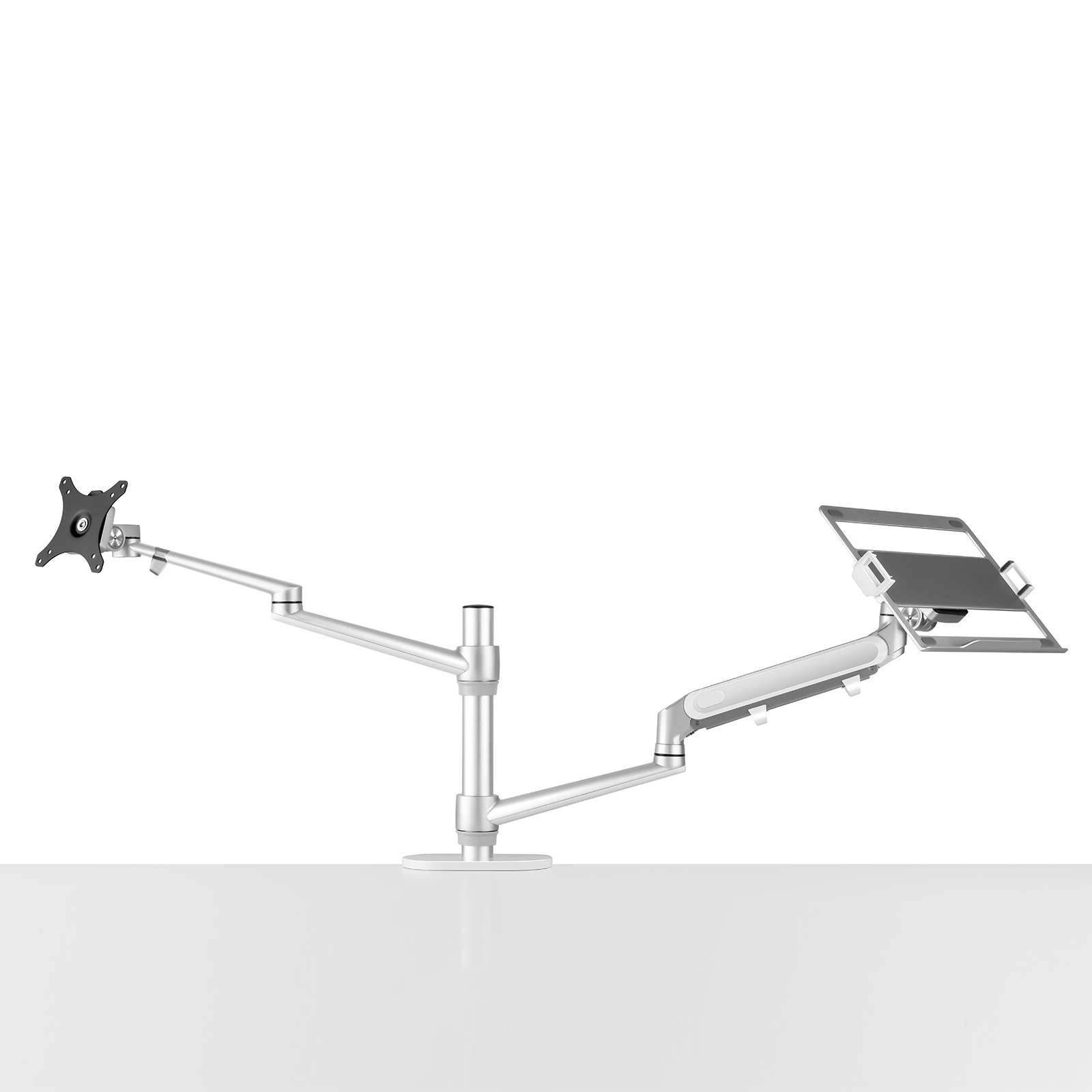 Alberenz laptop monitor arm with gas spring silver - Alberenz -