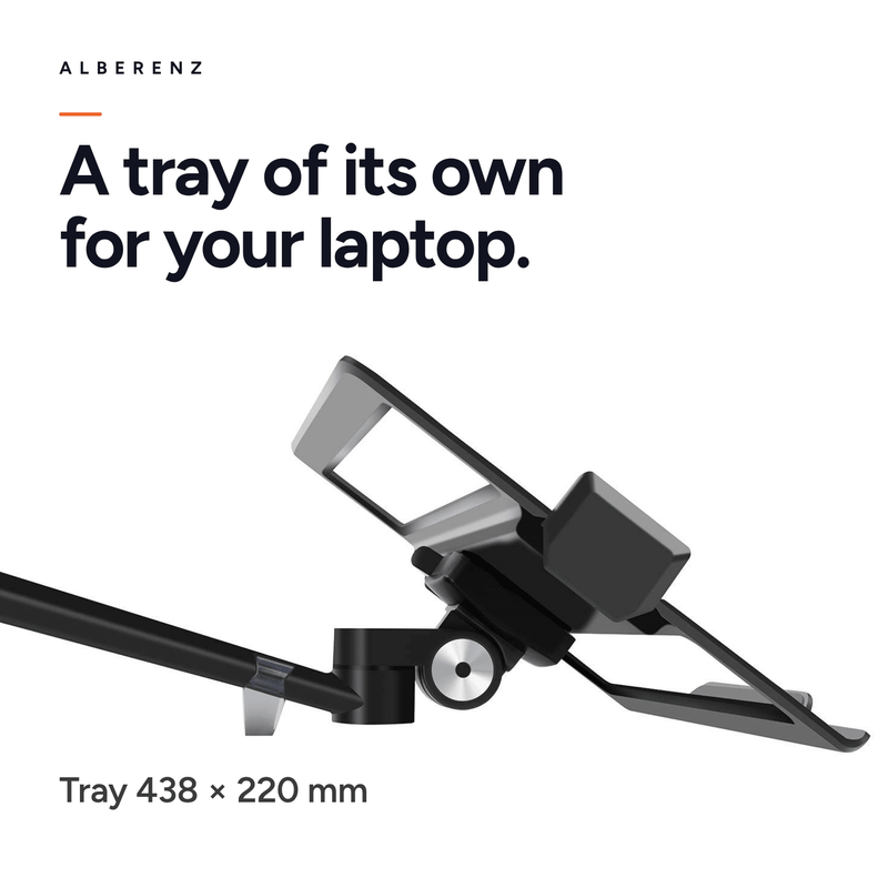 Alberenz® Bras pour moniteur d'ordinateur portable noir
