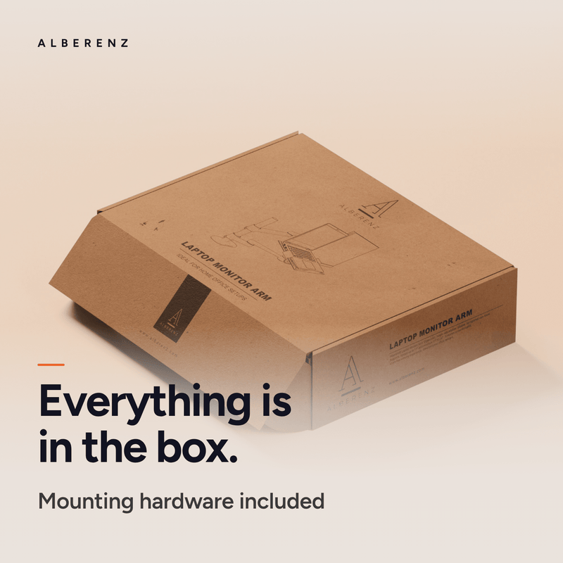 Alberenz® Bras pour moniteur d'ordinateur portable noir