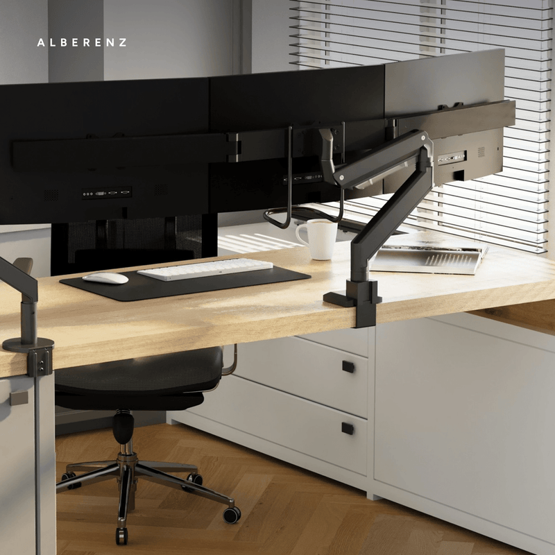 Uchwyt do monitorów Alberenz® na 3 ekrany