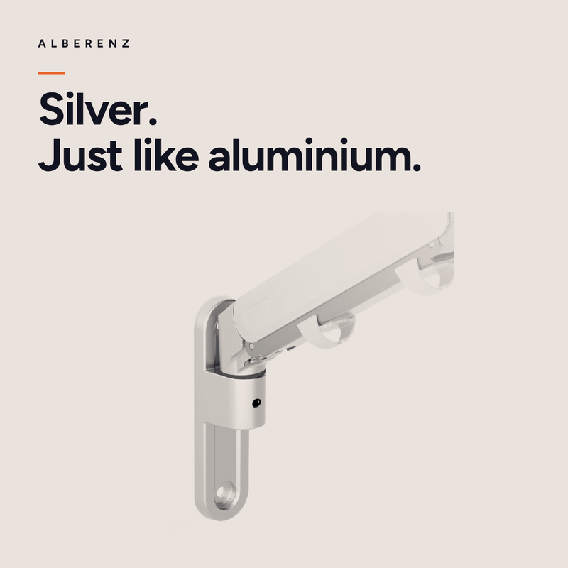 Alberenz® Monitor Mount Wall Gas spring Silver