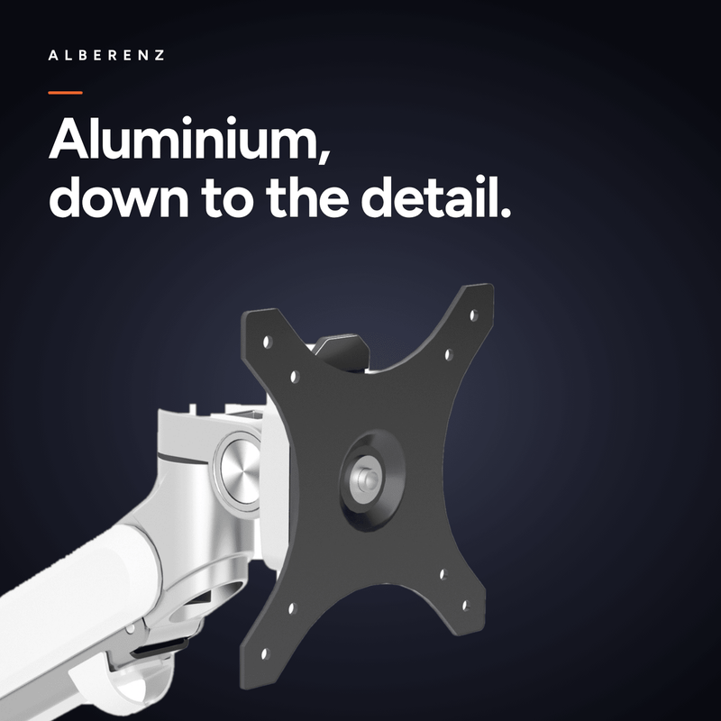 Alberenz® Monitor Mount Wall Gas spring Silver