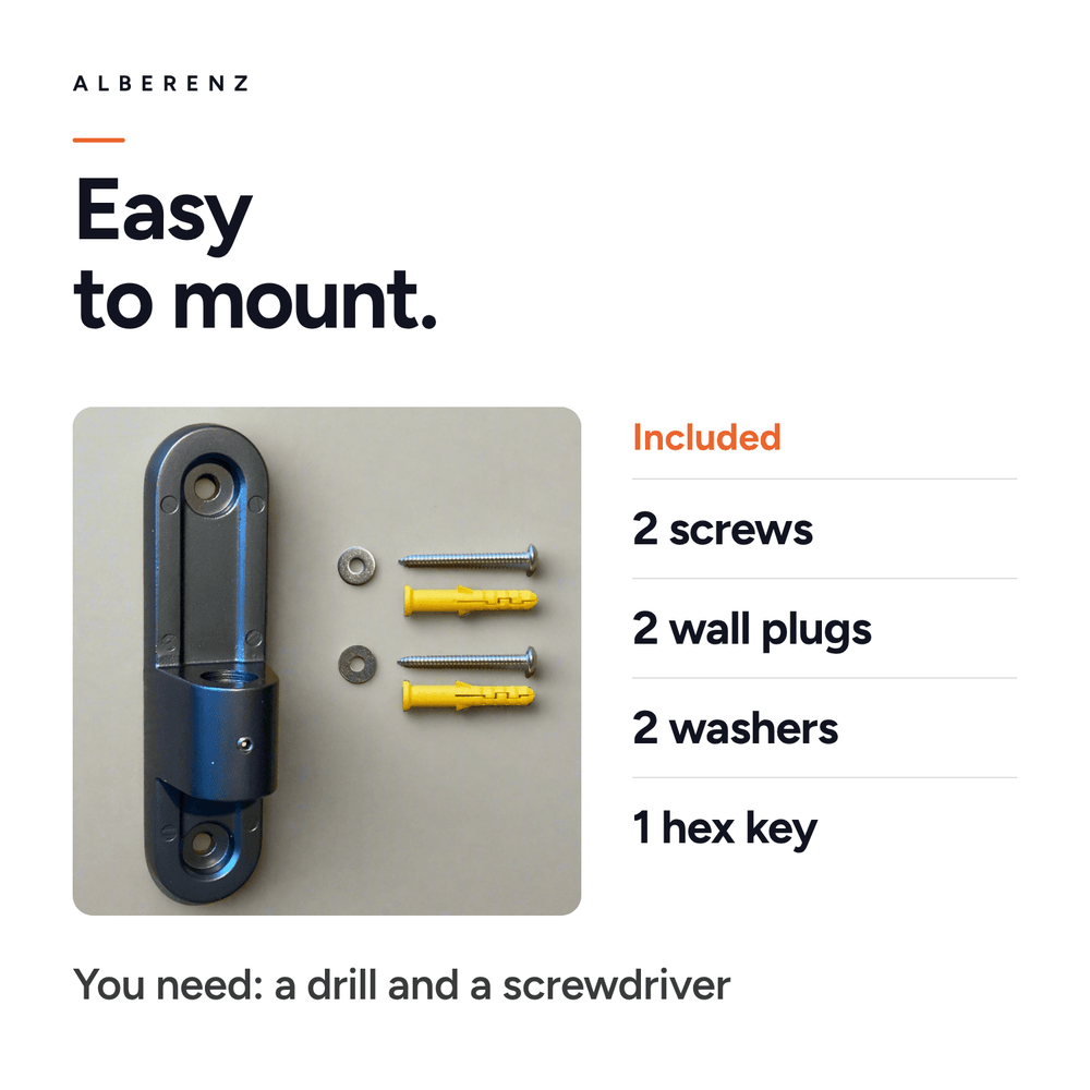 Alberenz® Monitor Mount Wall Gas spring Silver