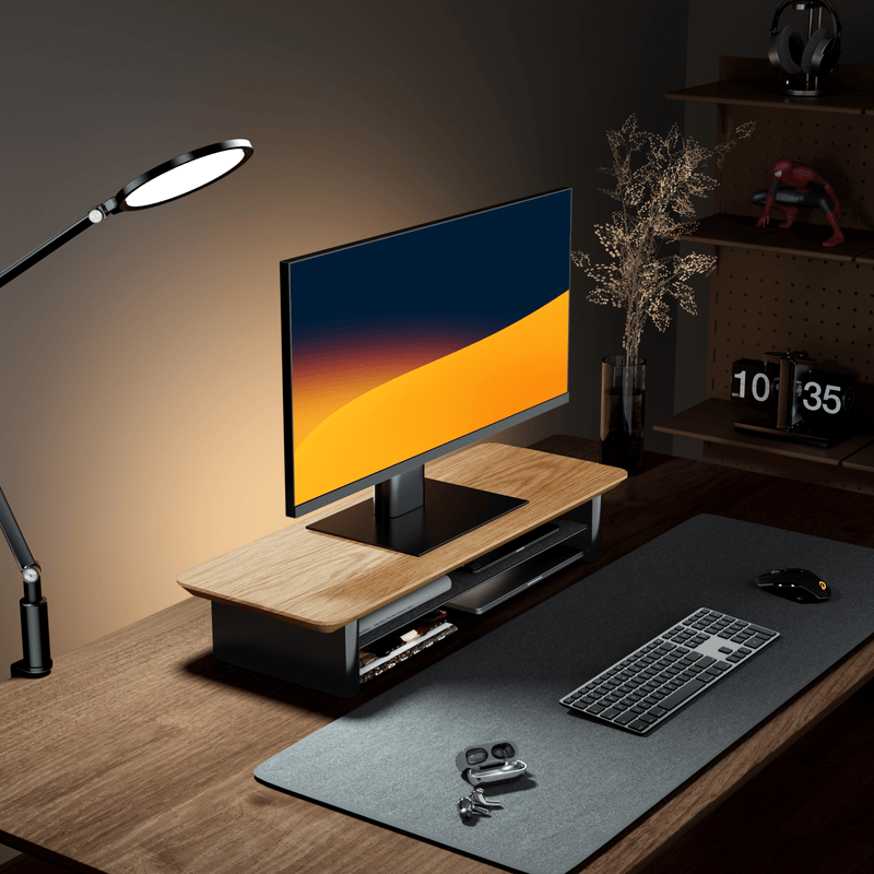 Alberenz® Eg Træ Monitorforhøjer - 1 Skærm