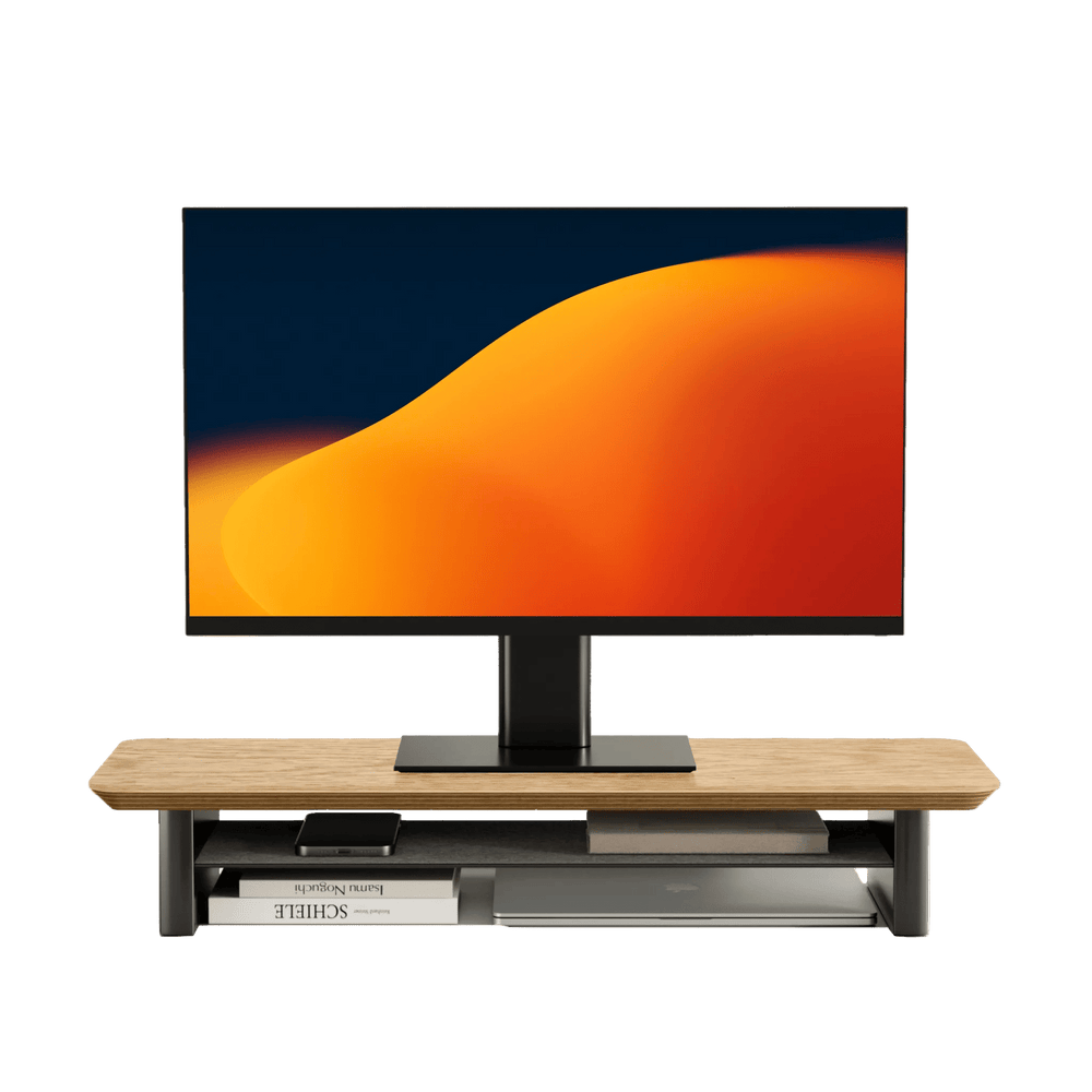 Alberenz® Eg Træ Monitorforhøjer - 1 Skærm