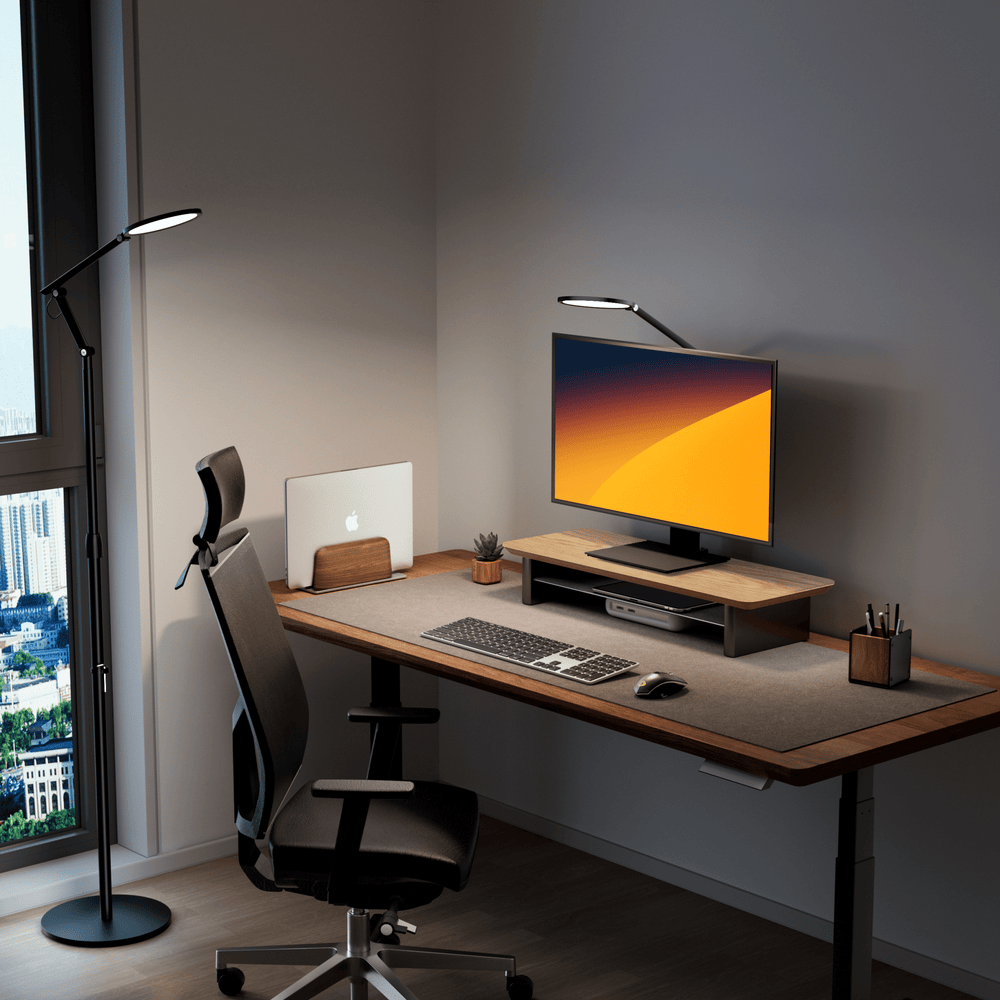 Alberenz® Eg Træ Monitorforhøjer - 1 Skærm
