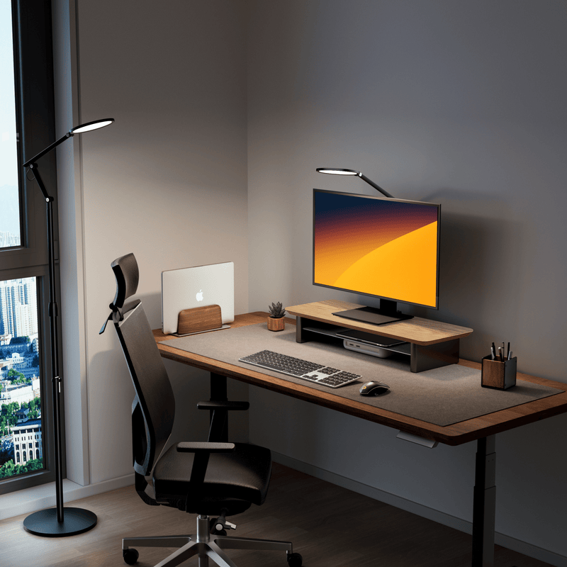 Alberenz® Eg Træ Monitorforhøjer - 1 Skærm