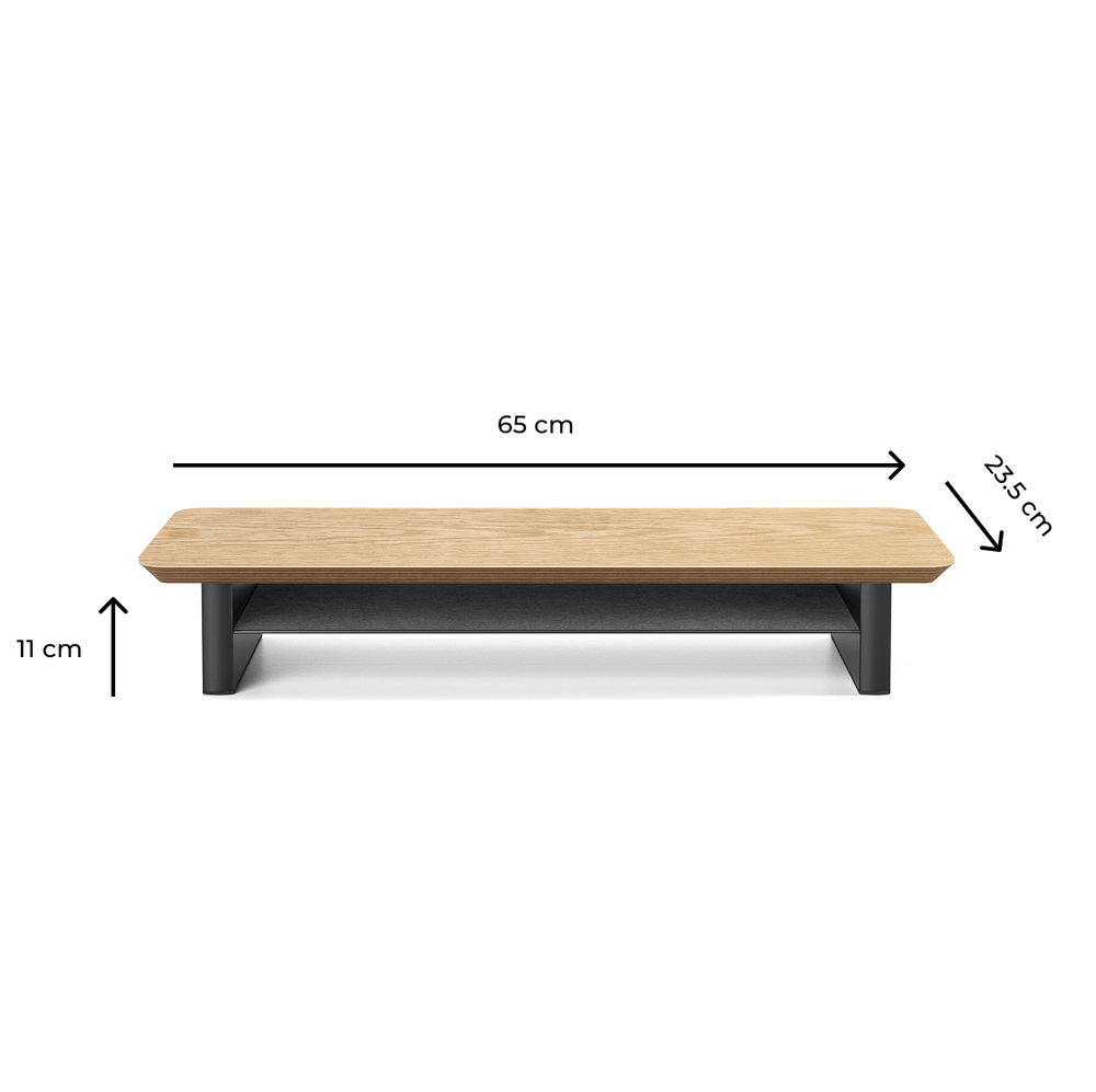 Alberenz® Eg Træ Monitorforhøjer - 1 Skærm