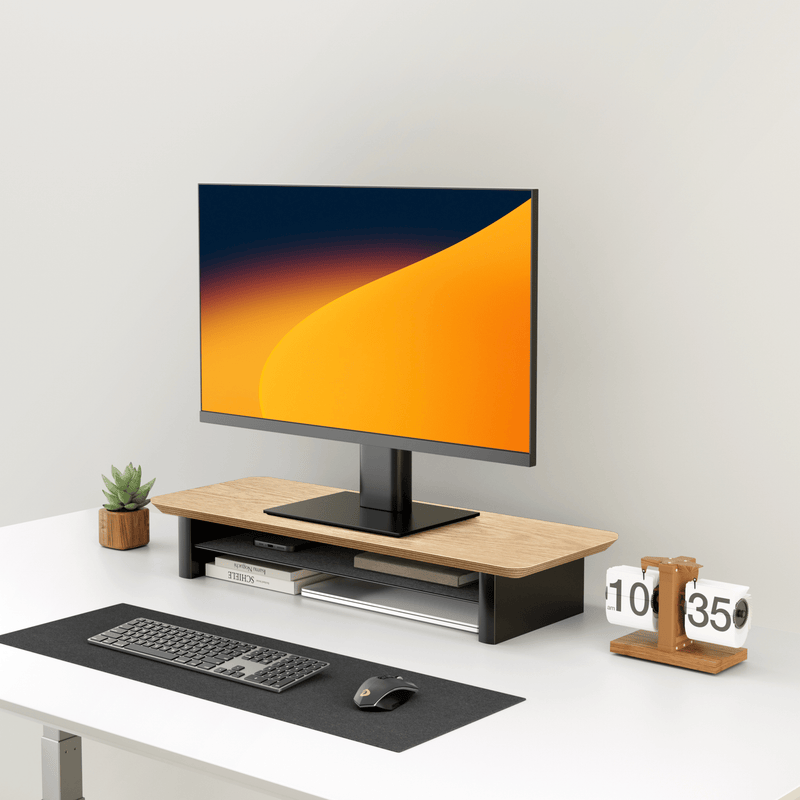 Alberenz® Eg Træ Monitorforhøjer - 1 Skærm