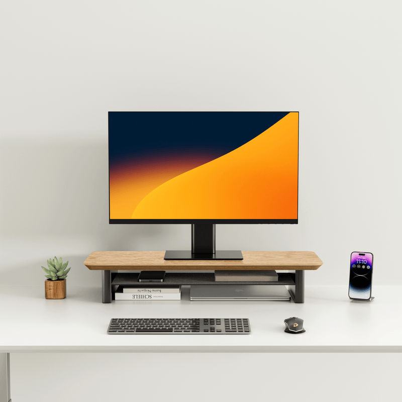 Alberenz® Eg Træ Monitorforhøjer - 1 Skærm