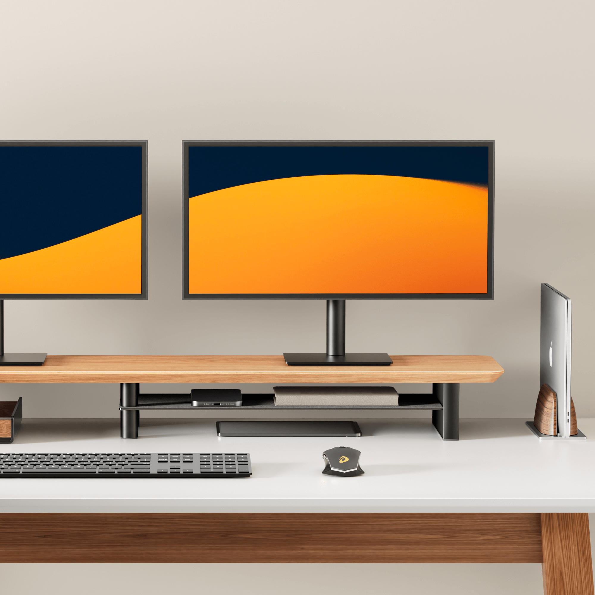 Monitor Riser Png Alberenz® Oak Wooden Monitor Riser - 2 Monitors