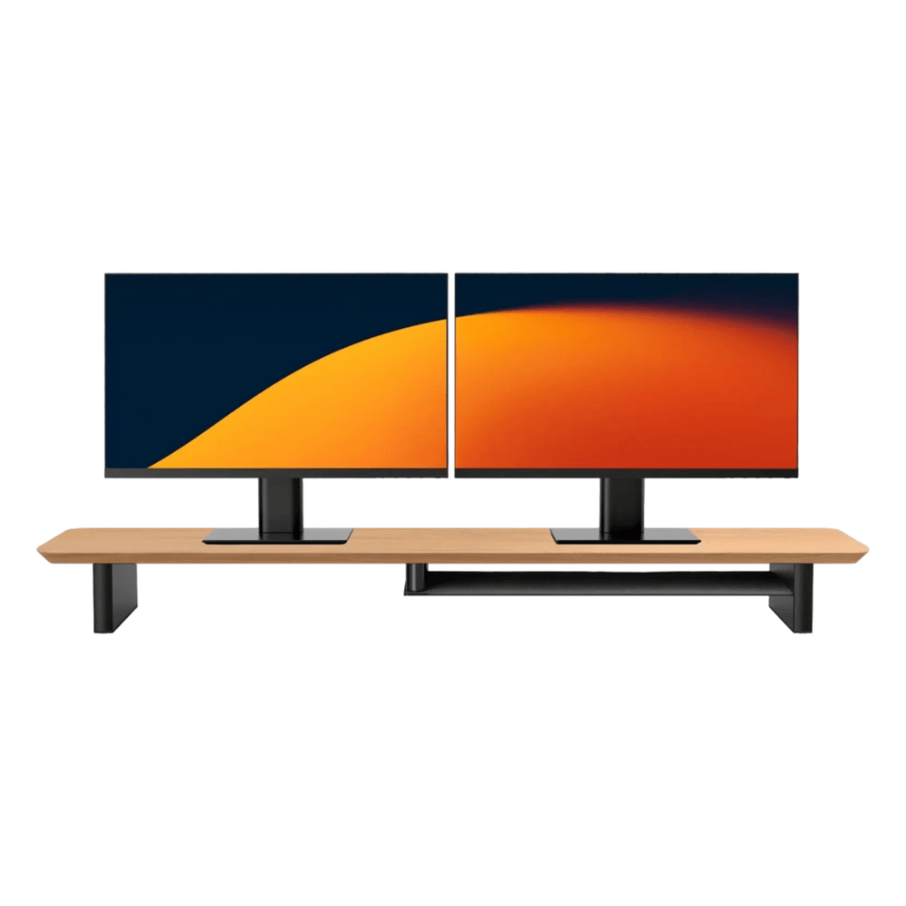 Alberenz® tölgyfa monitor emelő - 2 monitorhoz
