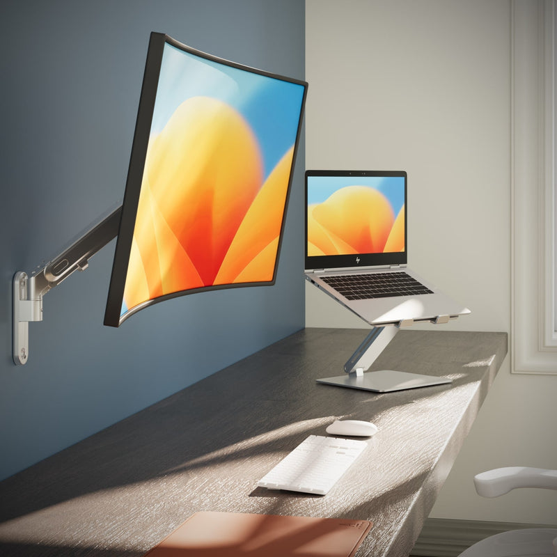 Alberenz® Monitorbeugel Wand Gasveer Zilver