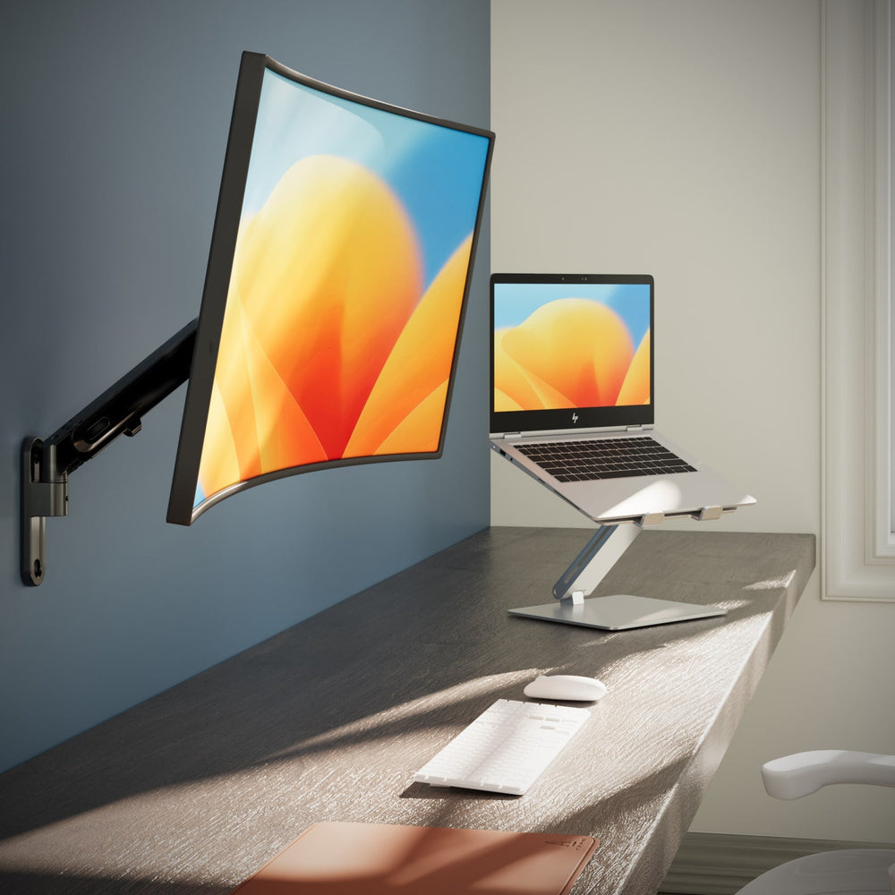 Alberenz® Monitorbeugel Wand Gasveer Donkergrijs