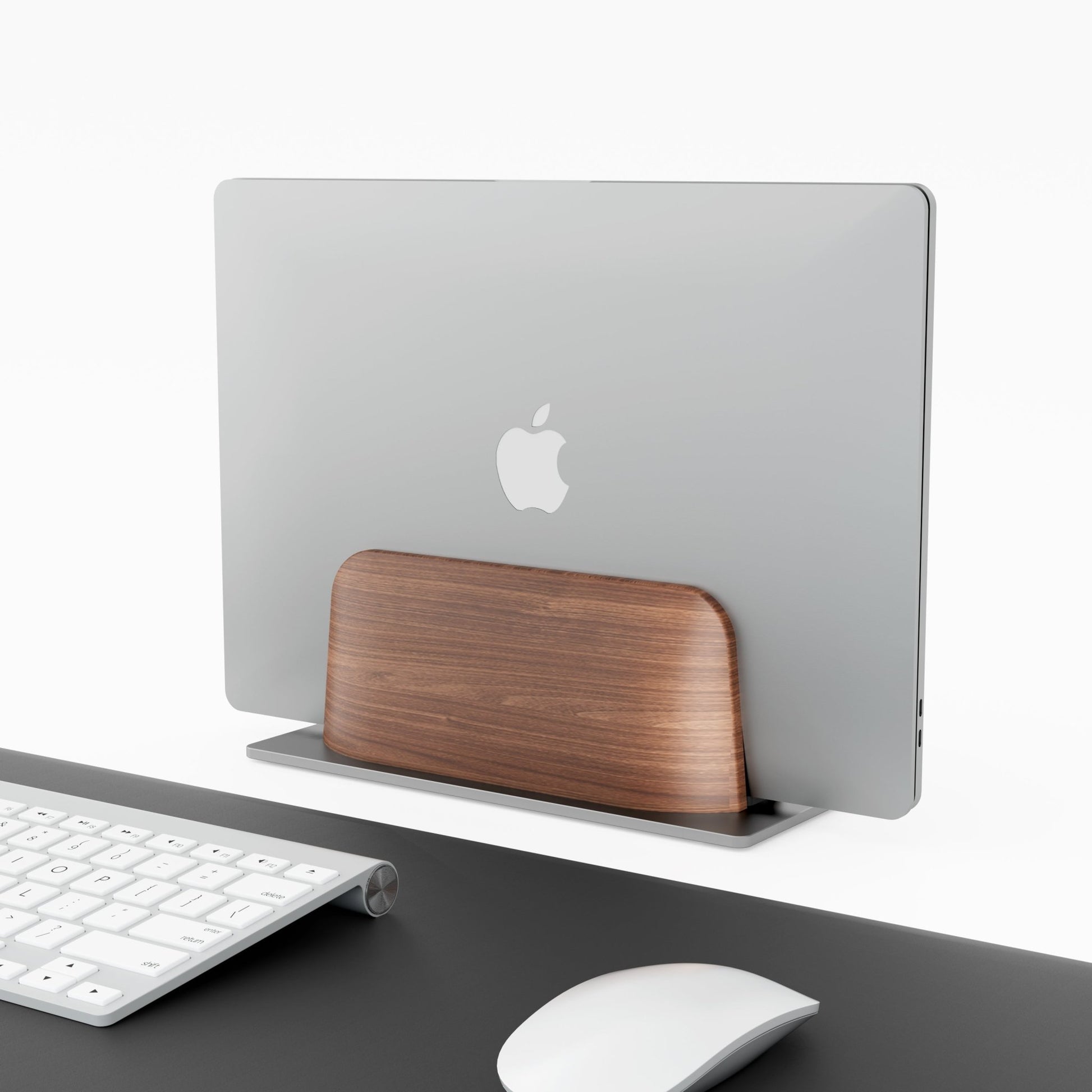 Alberenz® Walnut Vertical Laptop Holder - Sleek & Functional Design - Alberenz - 