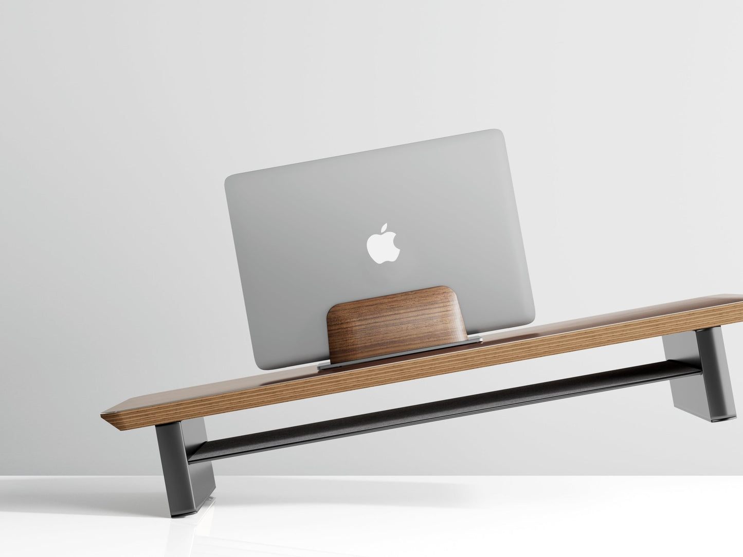 Alberenz® Walnut Vertical Laptop Holder - Sleek & Functional Design - Alberenz - 