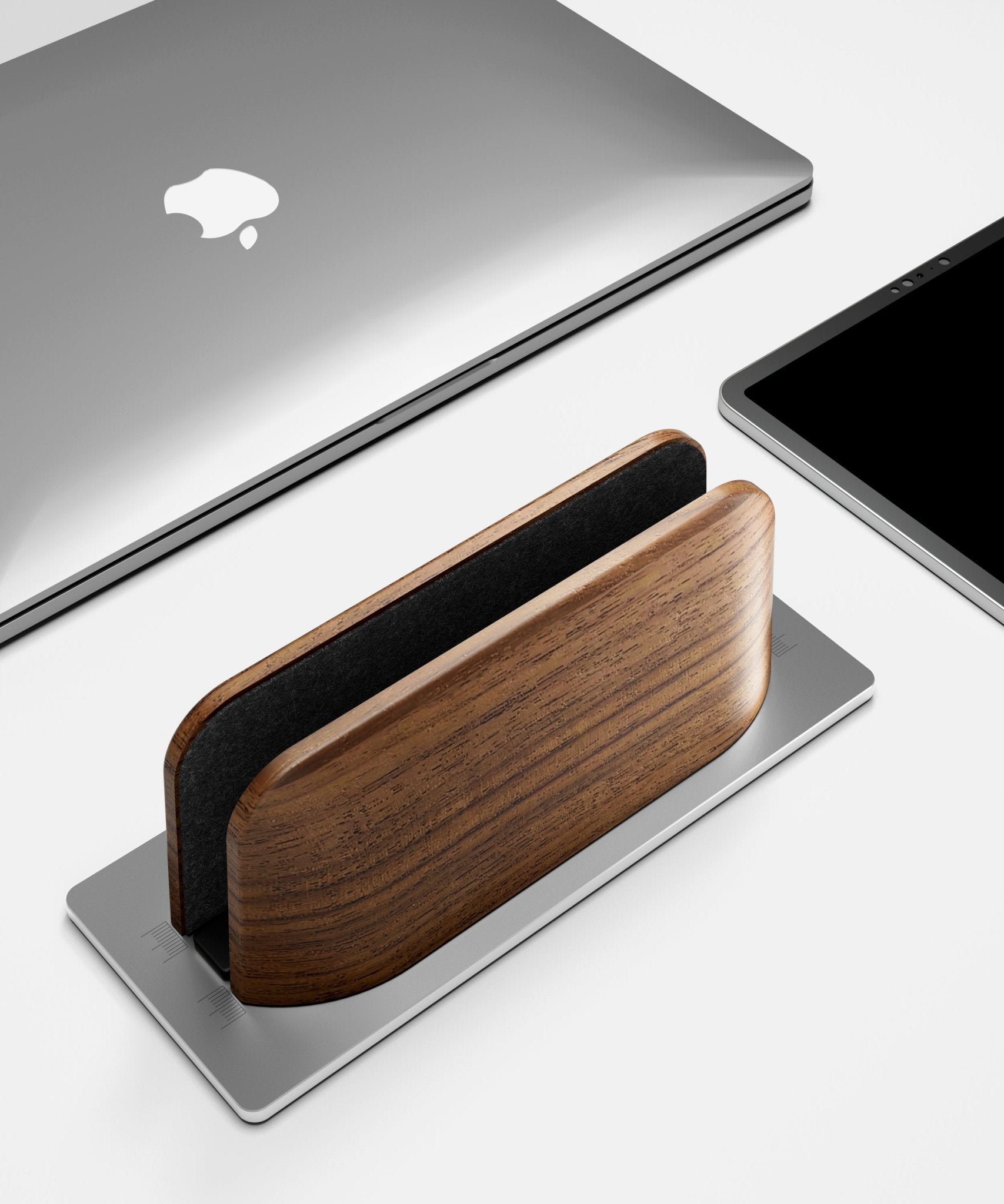 Alberenz® Walnut Vertical Laptop Holder - Sleek & Functional Design - Alberenz - 