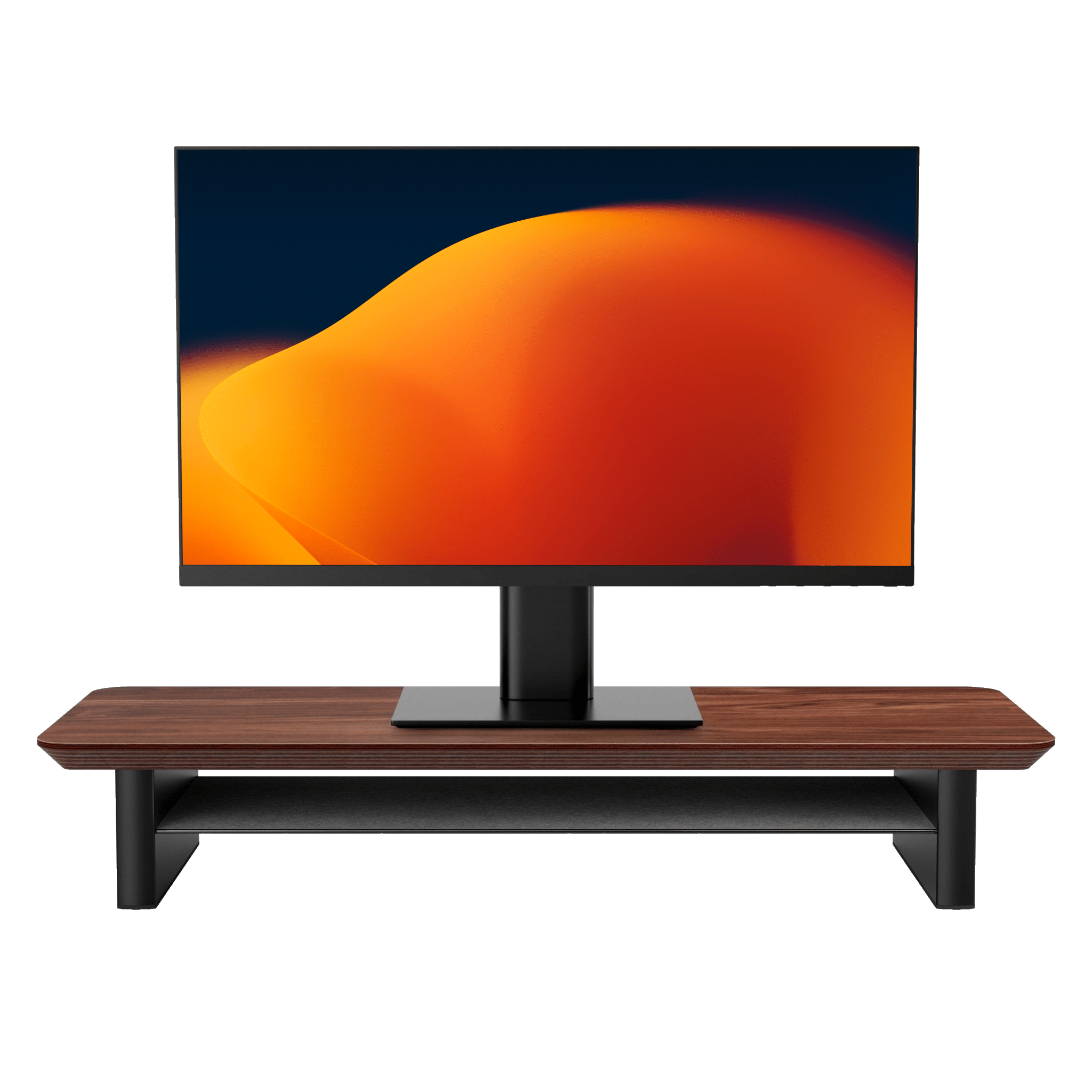 Alberenz® Walnut Wooden Monitor Riser - 1 Monitor