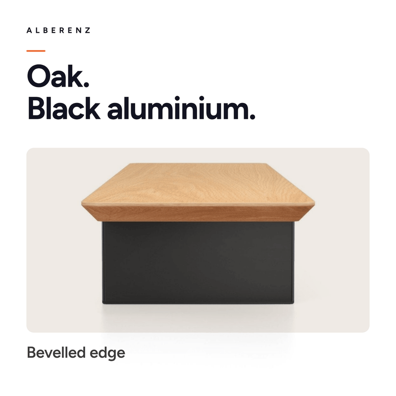 Alberenz® Elevador de monitor de madera de roble - 2 monitores