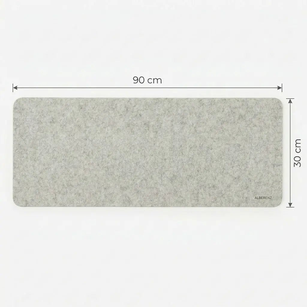 Desk pad - 30x90 cm - Light Grey - Alberenz - 