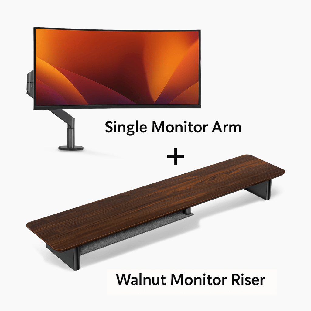 Ergo Starter Bundle | Save 25% | Alberenz® Premium Monitor Arm + Walnut ...