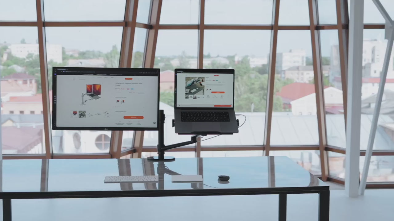 Alberenz® Laptop Monitorarm Zwart