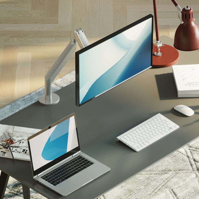 Alberenz® Single Monitor Arm Gas Spring Silver